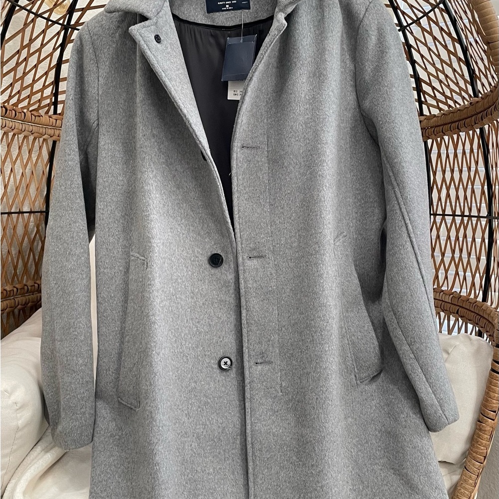 Abercrombie & Fitch Men’s wool blend Light Gray Coat